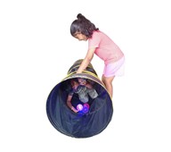 Pop-up tunnel med 5 lysende baller