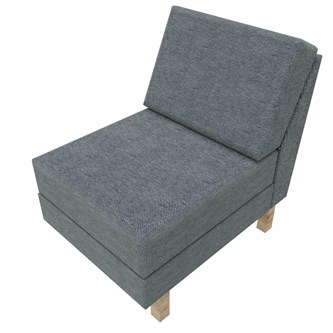 Sofa Labyrint 1-seter uten armlene (for ekstra påbygg). Kledd i stoff Rivet EGL