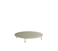 Lekebord 12:38 akustikk linoleum ø 120 cm hvit