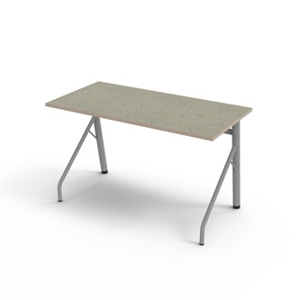 Bord Altudo akustikk linoleum 120x60xh72 cm sølv