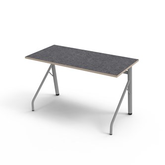 Bord Altudo akustikk linoleum 120x60xh72 cm sølv