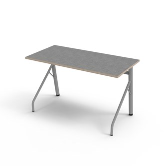 Bord Altudo akustikk linoleum 120x60xh72 cm sølv