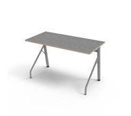 Bord Altudo akustikk linoleum 120x60xh72 cm sølv