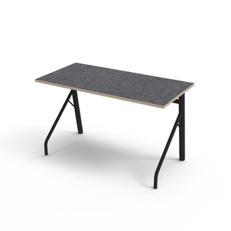 Bord Altudo akustikk linoleum 120x60xh72 cm svart