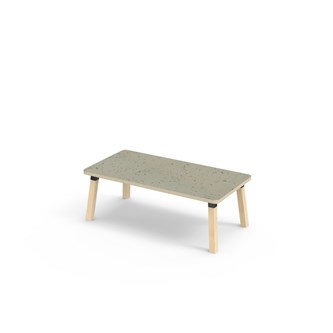 Bord Helmi linoleum 120x60 cm svart mansjett