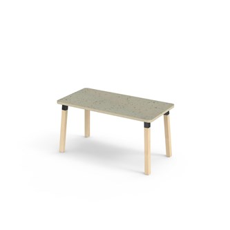 Bord Helmi linoleum 120x60 cm svart mansjett
