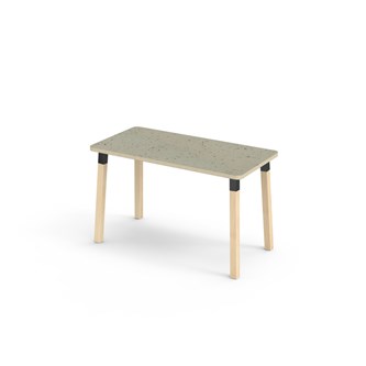 Bord Helmi linoleum 120x60 cm svart mansjett