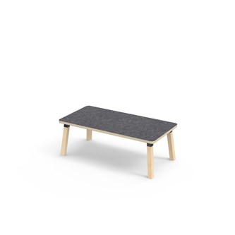 Bord Helmi linoleum 120x60 cm svart mansjett
