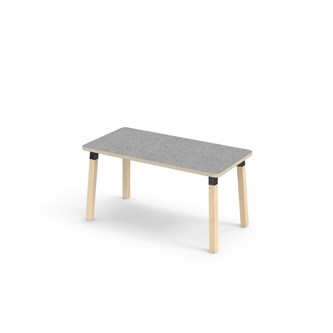 Bord Helmi linoleum 120x60 cm svart mansjett
