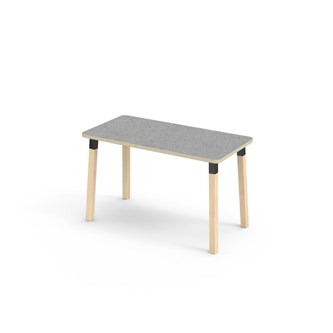 Bord Helmi linoleum 120x60 cm svart mansjett