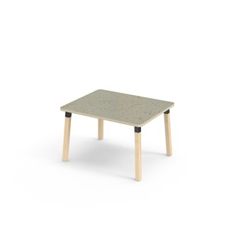 Bord Helmi linoleum 100x80 cm svart mansjett