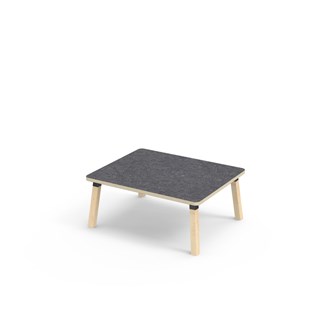 Bord Helmi linoleum 100x80 cm svart mansjett