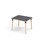 Bord Helmi linoleum 100x80 cm svart mansjett