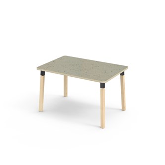 Bord Helmi linoleum 120x80 cm svart mansjett