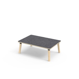 Bord Helmi linoleum 120x80 cm svart mansjett
