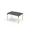 Bord Helmi linoleum 120x80 cm svart mansjett