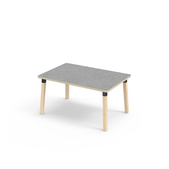 Bord Helmi linoleum 120x80 cm svart mansjett