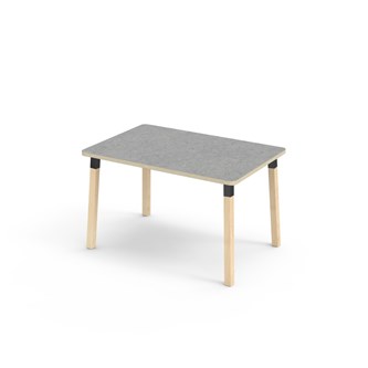 Bord Helmi linoleum 120x80 cm svart mansjett