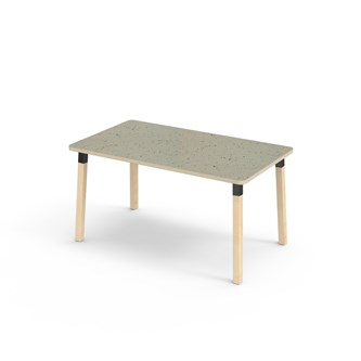 Bord Helmi linoleum 140x80 cm svart mansjett