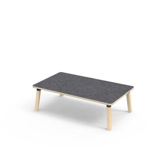 Bord Helmi linoleum 140x80 cm svart mansjett