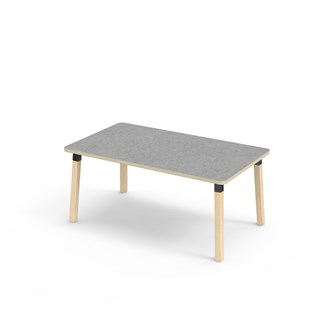 Bord Helmi linoleum 140x80 cm svart mansjett