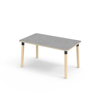 Bord Helmi linoleum 140x80 cm svart mansjett