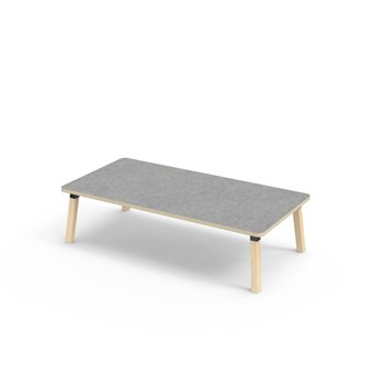 Bord Helmi linoleum 160x80 cm svart mansjett