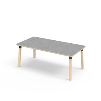 Bord Helmi linoleum 160x80 cm svart mansjett