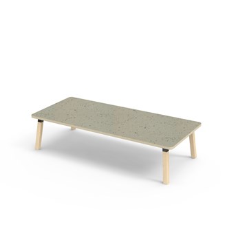 Bord Helmi linoleum 180x80 cm svart mansjett