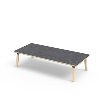 Bord Helmi linoleum 180x80 cm svart mansjett