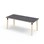 Bord Helmi linoleum 180x80 cm svart mansjett