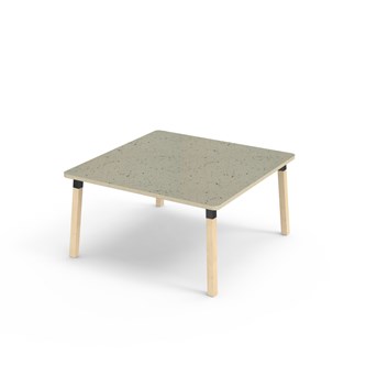 Bord Helmi linoleum 120x120 cm svart mansjett