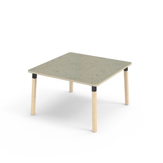 Bord Helmi linoleum 120x120 cm svart mansjett