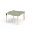 Bord Helmi linoleum 120x120 cm svart mansjett