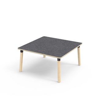 Bord Helmi linoleum 120x120 cm svart mansjett