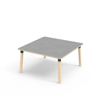 Bord Helmi linoleum 120x120 cm svart mansjett