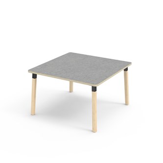 Bord Helmi linoleum 120x120 cm svart mansjett