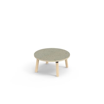 Bord Helmi linoleum Ø90 cm svart mansjett
