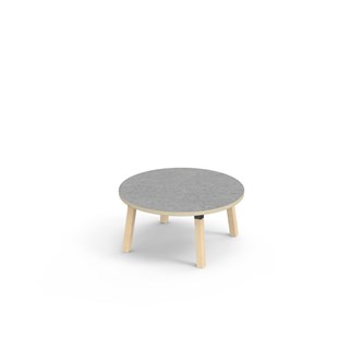 Bord Helmi linoleum Ø90 cm svart mansjett