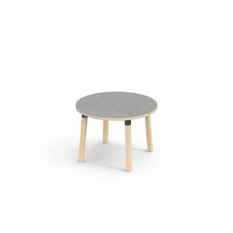 Bord Helmi linoleum Ø90 cm svart mansjett