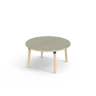 Bord Helmi linoleum Ø120 cm svart mansjett