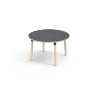 Bord Helmi linoleum Ø120 cm svart mansjett