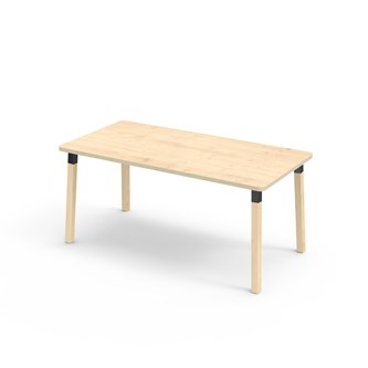 Bord Helmi akustikklaminat 160x80 cm svart mansjett