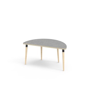 Bord My linoleum halvrundt 120-60 cm svart mansjett