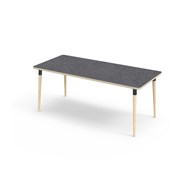 Bord My linoleum 180x80 cm svart mansjett