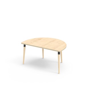 Bord My FSC laminat halvrundt 120-80 cm svart mansjett