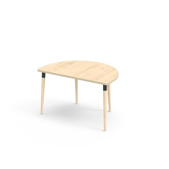 Bord My FSC laminat halvrundt 120-80 cm svart mansjett