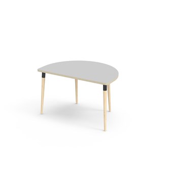 Bord My FSC laminat halvrundt 120-80 cm svart mansjett