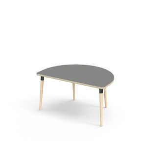 Bord My FSC laminat halvrundt 120-80 cm svart mansjett