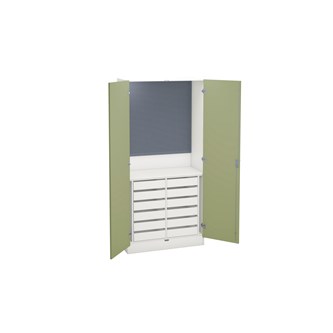 Norden materialskap sløyd 100x47x210 cm hvit